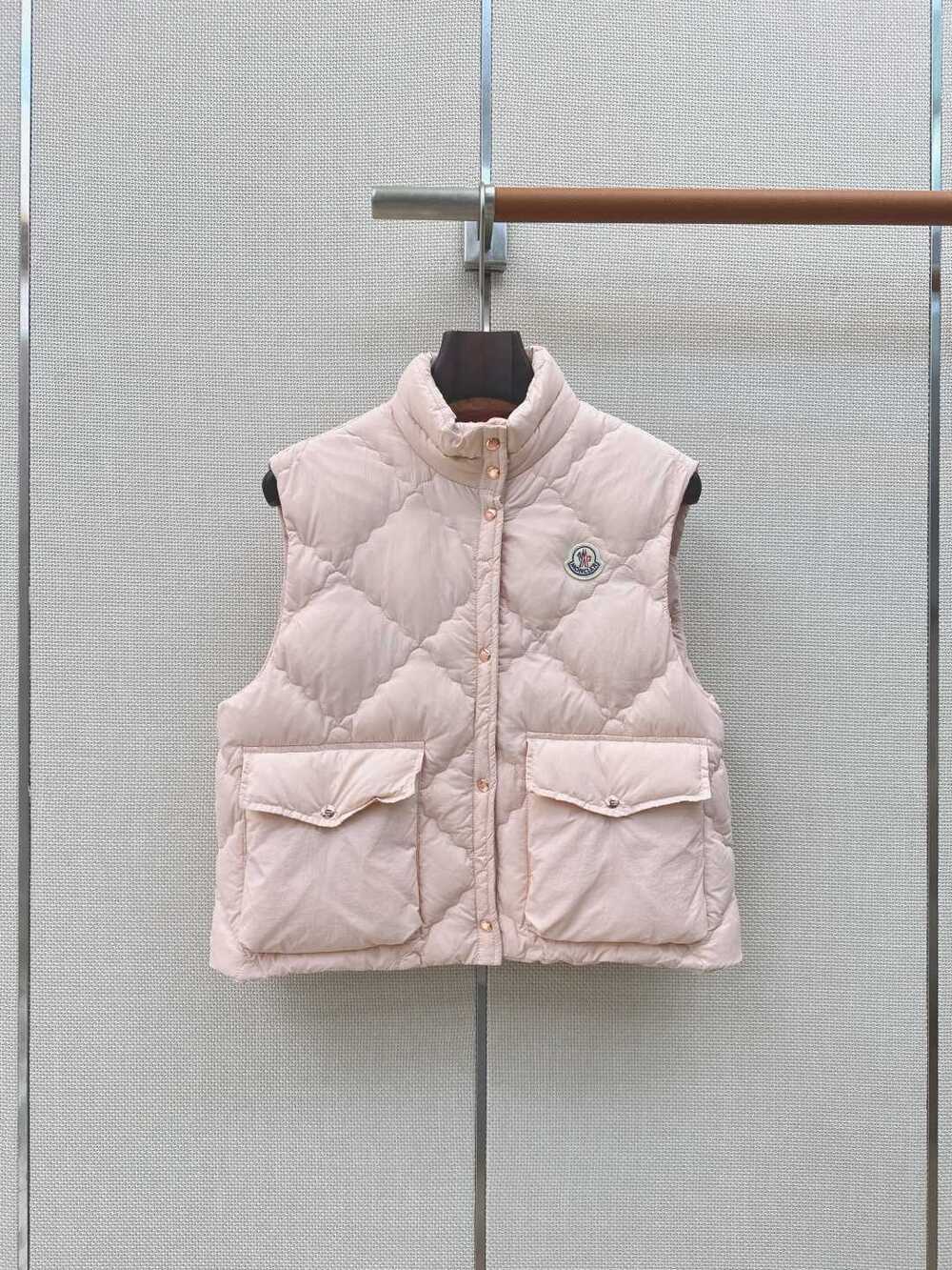 Moncler Pink Diamond Quilted Down Vest
